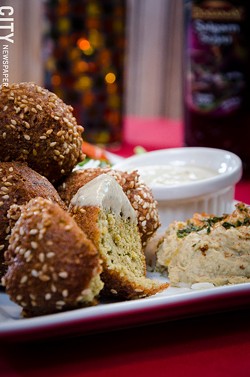 A falafel platter from Rumi's. - PHOTO BY MARK CHAMBERLIN