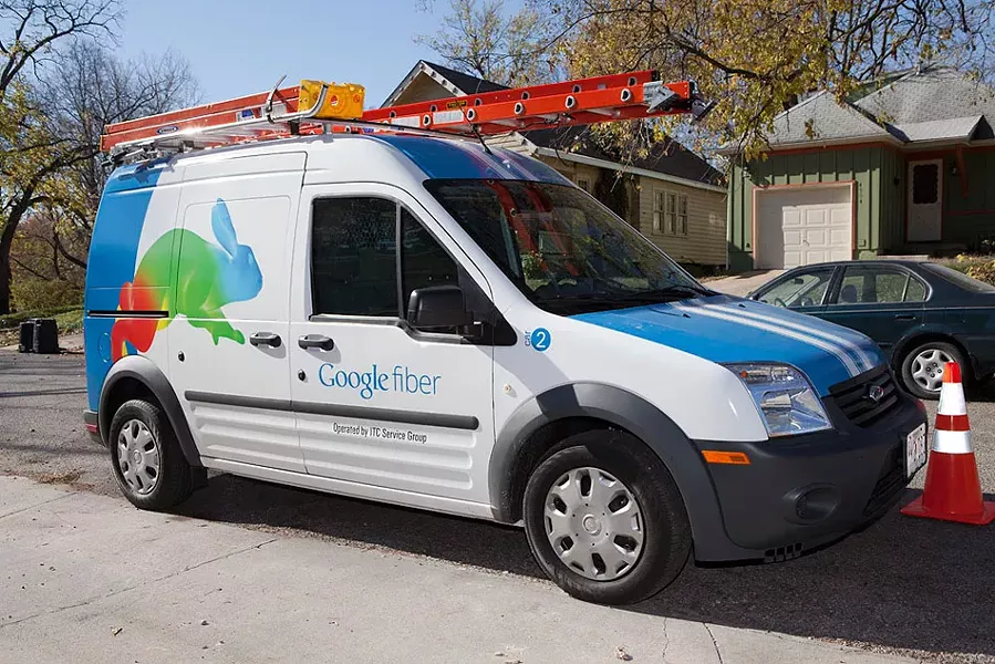 A Google Fiber installation van. PHOTO COURTESY GOOGLE