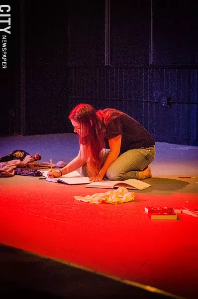 Ashley Malloy in "My Name is Rachel Corrie" - PHOTO BY MARK CHAMBERLIN