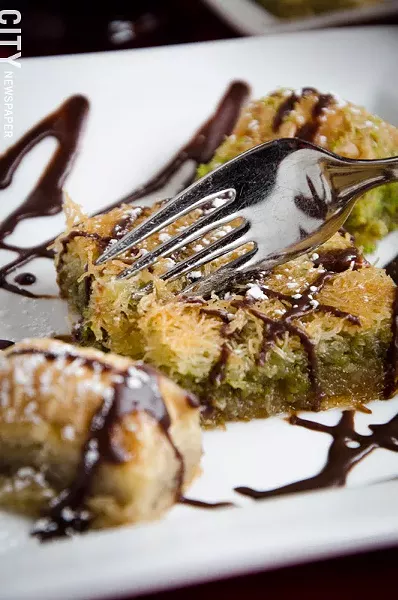 Baklava and kunefe. - PHOTO BY MARK CHAMBERLIN