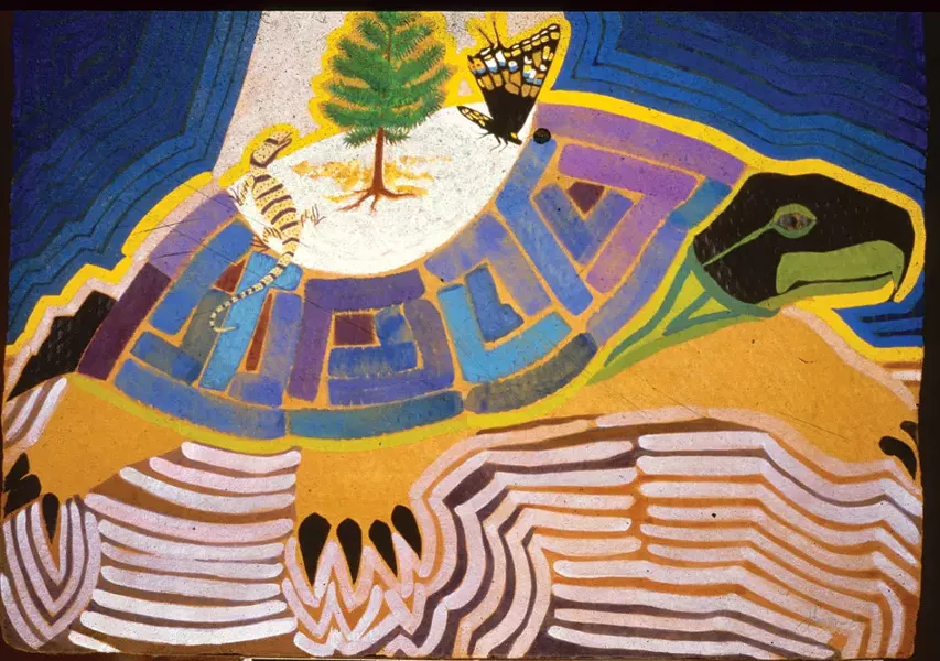 “Balance Between Good and Evil,” G. Peter Jemison, mixed media, 1984. - PHOTO PROVIDED