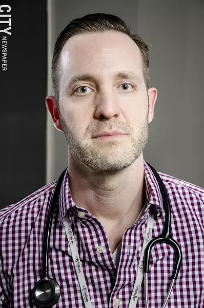 Bill Schaefer, a physician's assistant with Trillium Health, says despite advances in the treatment of HIV, it's still a serious health issue. - PHOTO BY MARK CHAMBERLIN