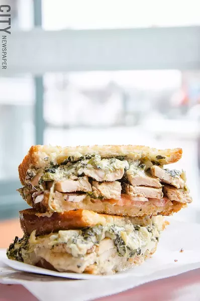 Chicken florentine panini - PHOTO BY MARK CHAMBERLIN