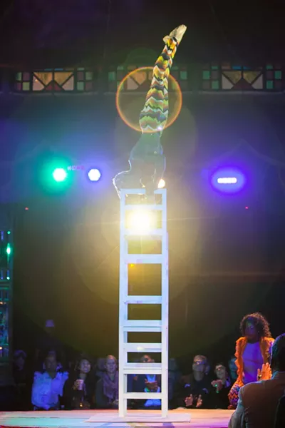 Cirque du Fringe in the Spiegeltent. - PHOTO BY JOHN SCHLIA