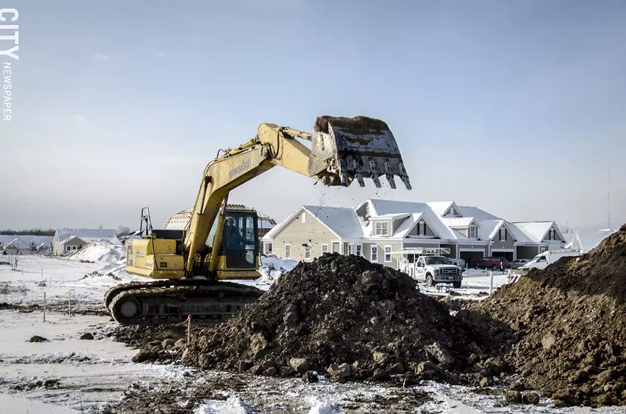 Construction at The Reserve, in Brighton. - PHOTO BY MARK CHAMBERLIN