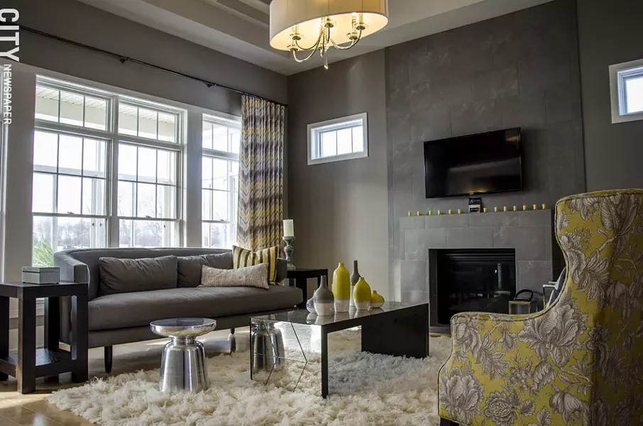 Inside a brownstone model unit at The Reserve, in Brighton. - PHOTO BY MARK CHAMBERLIN