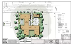 Morgan Management’s plan for 933 University Avenue includes a 102 apartment building (three and four stories tall), underground and surface parking, and a new building for Monroe Voiture. - PROVIDED PHOTO