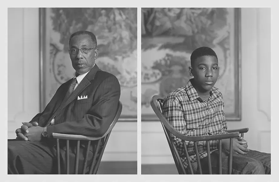 One of thirteen photographic diptychs from Dawoud Bey's "The Birmingham Project," currently on view at George Eastman House. - PHOTO PROVIDED