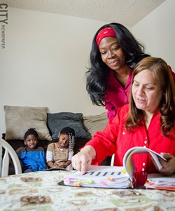 Parent Brenda Coleman (left) is just beginning to work with Parents as Advocates. - PHOTO BY MARK CHAMBERLIN