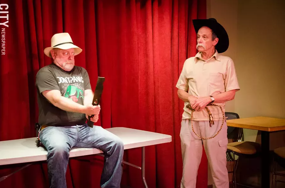 Roger Gans and Jack Simel in The 24-Hour Plays at the Rochester Fringe Festival. - PHOTO BY MARK CHAMBERLIN