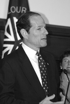 Spitzer moves from campaign mode (above) to action.