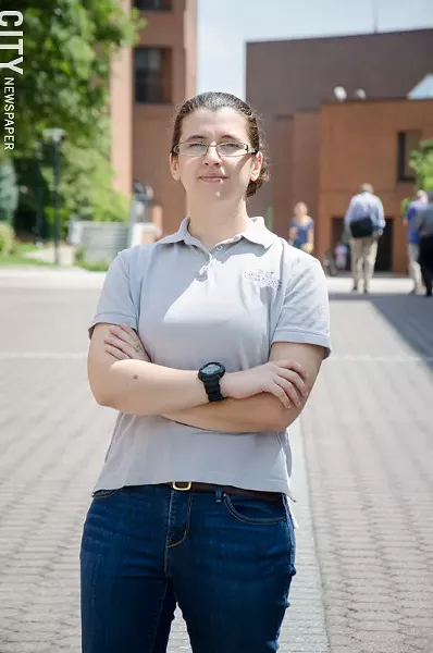 Student Logan Herrick came to RIT from the small Seneca community of Salamanca. Native American student groups are imporatnt to helping students, like her, adjust to college life. - PHOTO BY MARK CHAMBERLIN