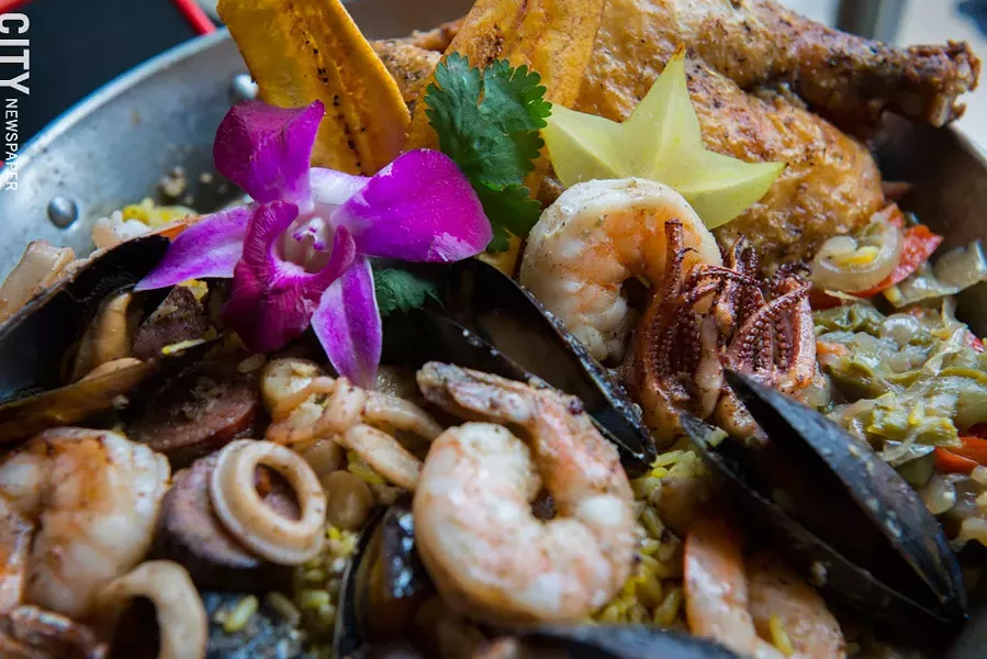 The Cuban Harvest Paella at Havana Cabana. - PHOTO BY THOMAS J. DOOLEY