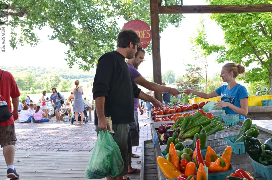 The Ithaca Farmers' Market has a location on the waterfront at Steamboat Landing. - PHOTO BY MATT DETURCK