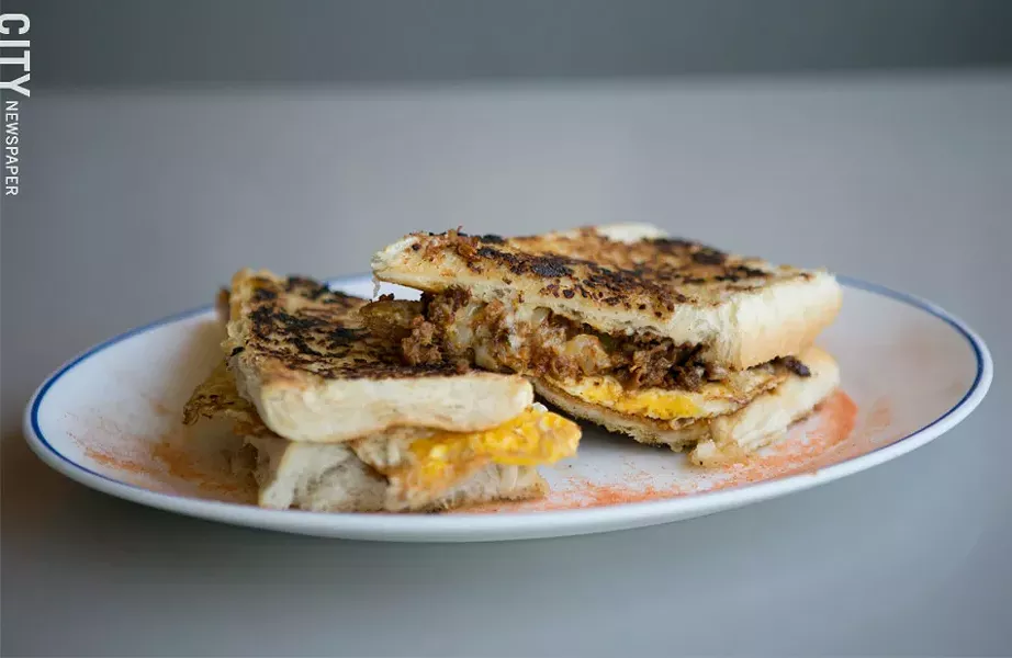 The Sandwich Bistec at James Brown's Place. - PHOTO BY MIKE HANLON