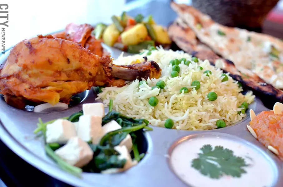 The Thali combination platter from Thali of India. - PHOTO BY MATT DETURCK