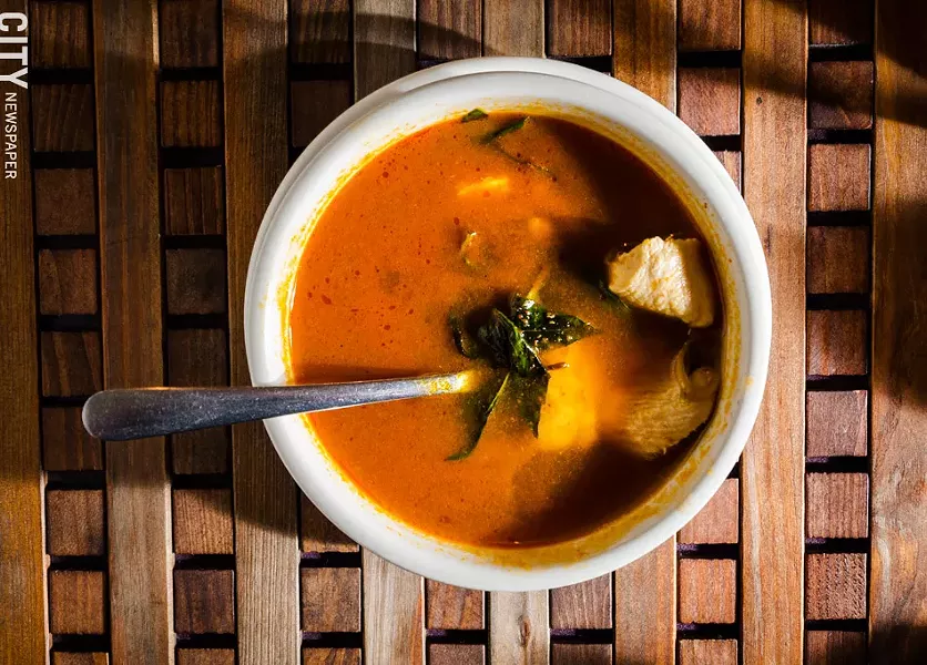Tom Yum Chicken Soup from Esan Thai. - PHOTO BY MARK CHAMBERLIN