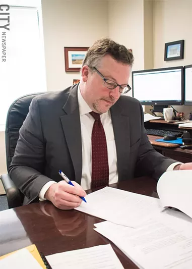 Monroe County Public Defender Tim Donaher says new state laws around pretrial release and detention are an improvement over existing bail laws. - PHOTO BY JACOB WALSH