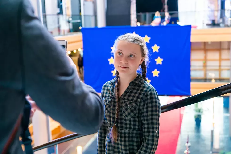 Greta Thunberg at the European Parliament. - COURTESY EUROPEAN PARLIAMENT