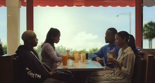 Kelvin Harrison Jr., Taylor Russell, Sterling K. Brown, and Renée Elise Goldsberry in "Waves." - PHOTO COURTESY A24