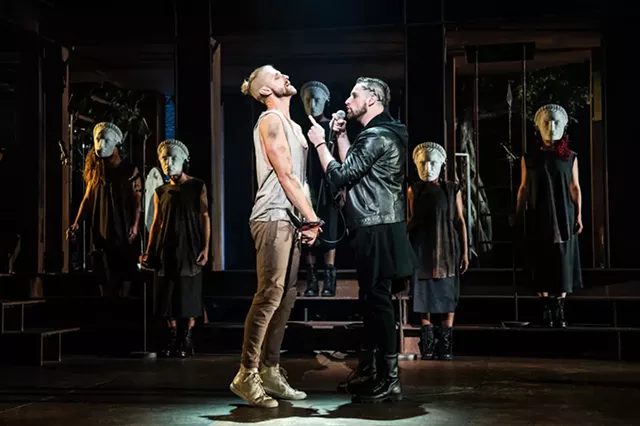 Aaron LaVigne (Jesus), Tommy Sherlock (Pilate), and the company of the North American Tour of "Jesus Christ Superstar." - PHOTO BY MATTHEW MURPHY