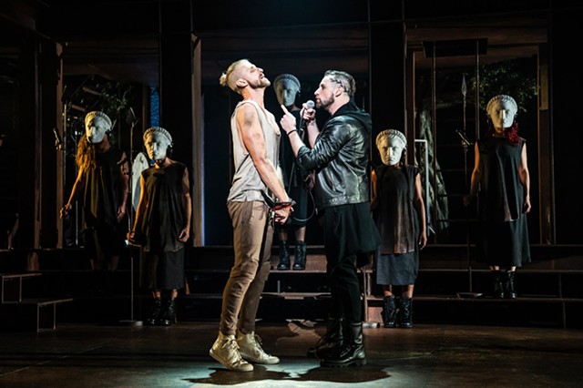 Aaron LaVigne (Jesus), Tommy Sherlock (Pilate), and the company of the North American Tour of "Jesus Christ Superstar." - PHOTO BY MATTHEW MURPHY