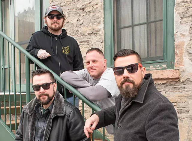 "Punk rock is our base and we add little frills to make it 1916’s music,” says singer-guitarist Billy Herring (bottom left). - PHOTO BY JACOB WALSH