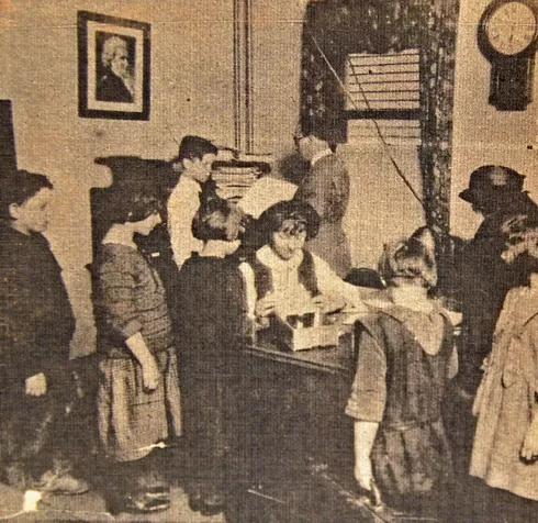 The Hochstein Music School office, circa 1920s. - COURTESY OF THE HOCHSTEIN SCHOOL