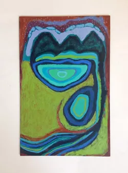 Judy Gohringer's "Ponds at Corbetts Glen," a work in acrylic on wood. - PHOTO BY BRADLEY BUTLER