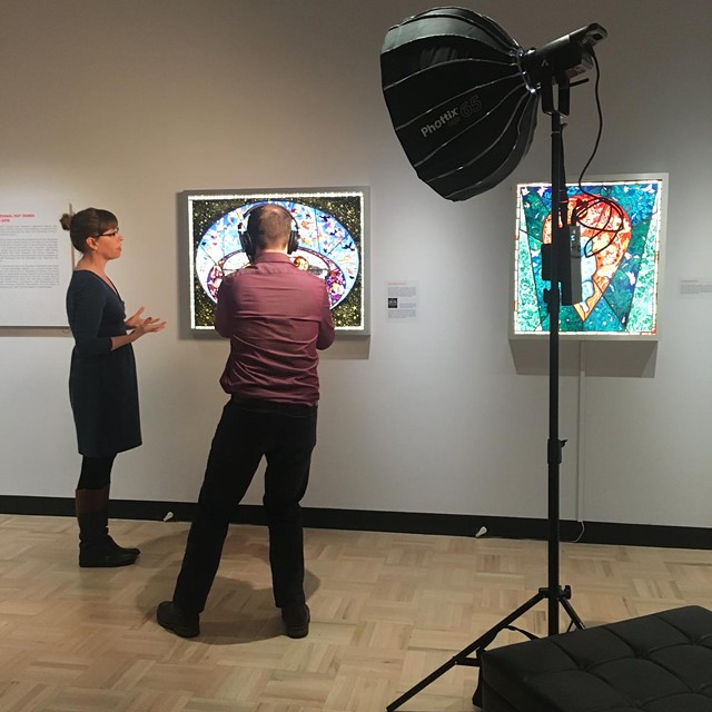 Jessica Marten and Matthew Mann from the University of Rochester create one of the "Love Letters to the MAG" segments. - PHOTO COURTESY MEMORIAL ART GALLERY