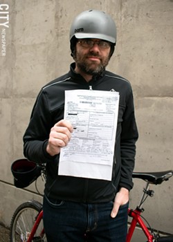 Cyclist Bryan Agnello was sued by the driver of a car that struck him. The case is headed to "The People's Court." - PHOTO BY RENÉE HEININGER