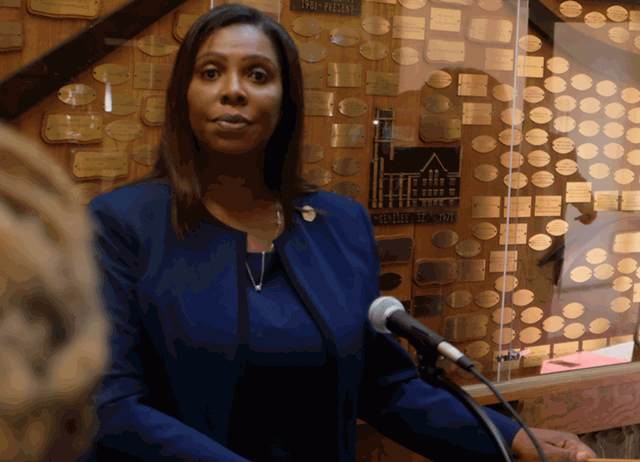 New York State Attorney General Letitia James spoke at Aenon Baptist Church in Rochester on Sunday, Sept. 20, 2020. - PHOTO BY JAMES BROWN