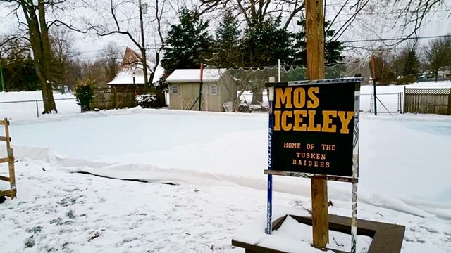 "Mos Iceley," the backyard rink of Joseph Climek and Melody King in Webster. - PHOTO COURTESY OF JOSEPH CLIMEK AND MELODY KING