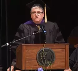 Tim Blodgett addressing Aquinas Institute graduates in 2019. - AQUINAS INSTITUTE/YOUTUBE