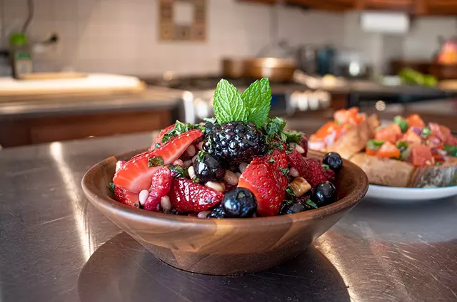 A Moroccan salad with mint, tossed with cannabutter and honey. - PHOTO BY JACOB WALSH