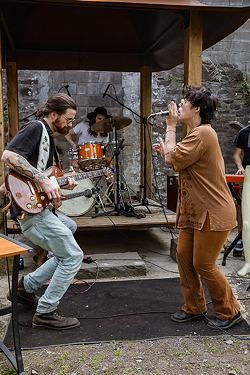 Guitarist Zack Mikida and vocalist Grace Levendusky. - PHOTO BY WILL CORNFIELD