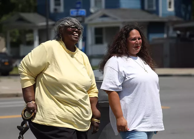 Debbie Smith (left) and Lydia Rivera lead the the Edgerton Area Neighborhood Association. - PHOTO BY MAX SCHULTE