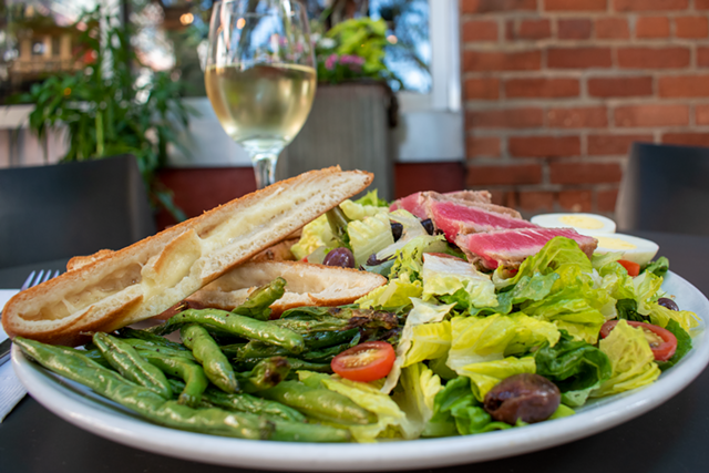 The Durand Niçoise salad from The GateHouse isn't a vegetarian dish, but puts vegetables front and center. - PHOTO BY RYAN WILLIAMSON