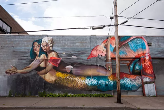 A WallTherapy mural on Pennsylvania Avenue by German artist Andreas von Chrzanowski, who paints as "case," is titled "Am mut hangt der ERfolg (Success depends on courage)." - FILE PHOTO