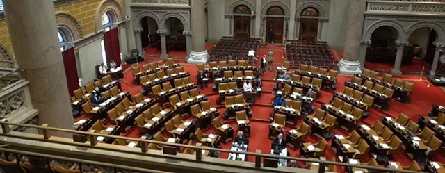 Inside the Assembly chamber. - PHOTO FROM NEW YORK NOW