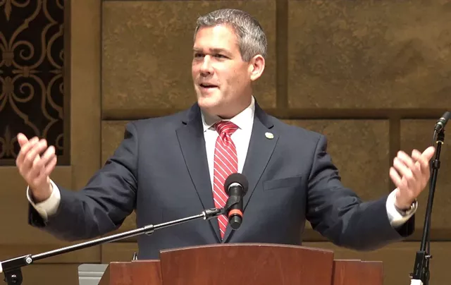 Monroe County Exec. Adam Bello. - PHOTO BY MAX SCHULTE / WXXI NEWS
