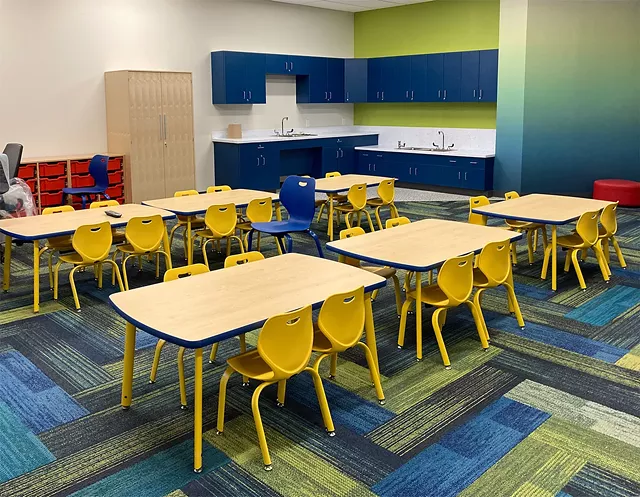 A pre-K classroom inside the new Irondequoit Community Center. - PHOTO BY JEREMY MOULE