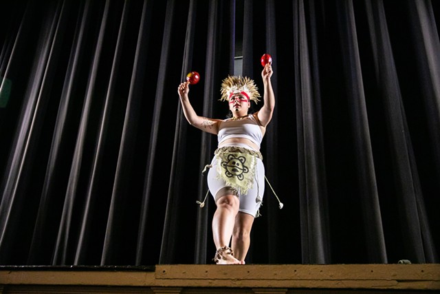 Neyda Colón Di Maria opened Borinquen's 40th anniversary celebration at the Hochstein School. - PHOTO BY MATT BURKHART