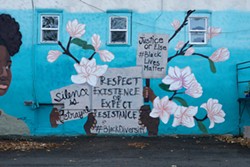 Detail of the "Black Lives Matter" mural. - PHOTO BY QUAJAY DONNELL