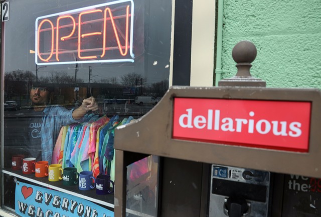 Mike Dellaria, who creates art as Dellarious, recently bought a building in the Rochester Public Market, which he is turning into a retail shop and art studio. - PHOTO BY MAX SCHULTE / WXXI NEWS