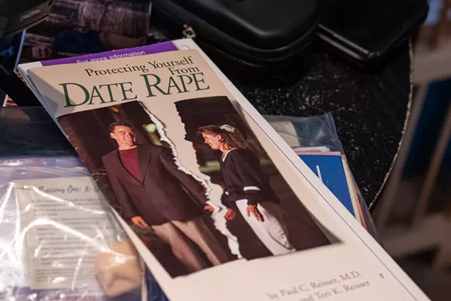 A pamphlet at Focus Pregnancy Help Center advising women on how to avoid date rape. - PHOTO BY JACOB WALSH