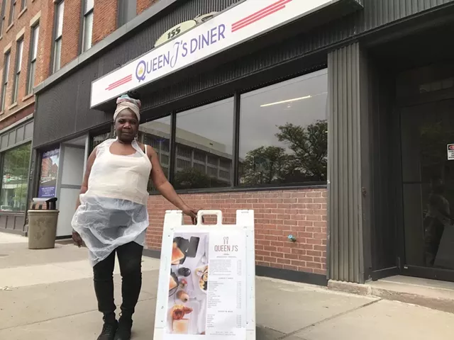 Mary "Queen J" Hallford opened Queen J's Diner at 155-163 State St. in March 2022. - PHOTO BY DAVID ANDREATTA