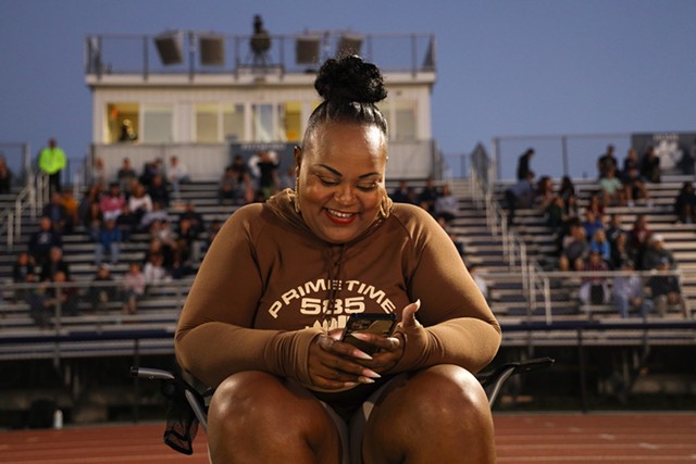 Bolstering Karen Iglesia's street cred with high school athletes is her accessibility. She said she receives scores of texts and direct messages a day from students, and students say she always replies. - PHOTO BY MAX SCHULTE