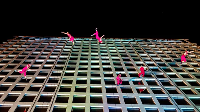 Bandaloop performs at the 2022 Rochester Fringe Festival. - PHOTO BY ERICH CAMPING