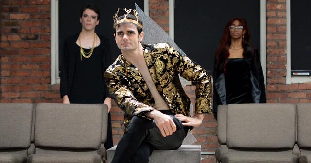 Rich Steele as a glam-punk King Richard in "Richard II." - PHOTO BY MICHELLE BLAKE, MBLAKE PHOTOGRAPHY